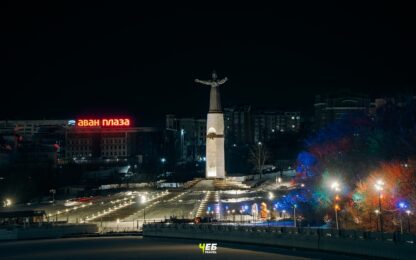Чебоксары ночью зимой